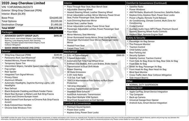 2020 Jeep Cherokee Limited