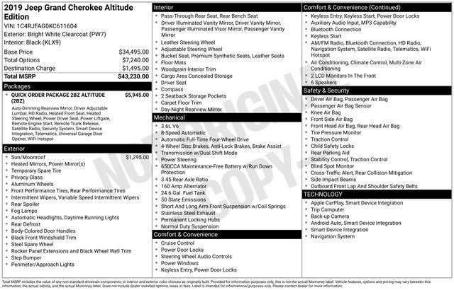 2019 Jeep Grand Cherokee Altitude