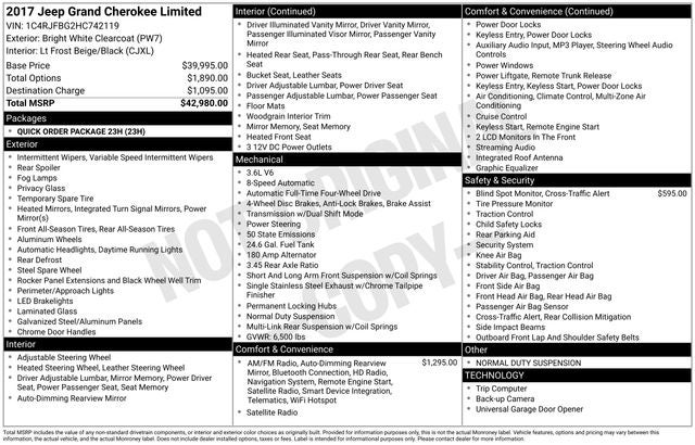 2017 Jeep Grand Cherokee Limited