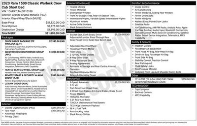 2020 RAM 1500 Warlock