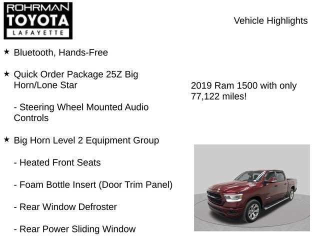 2019 RAM 1500 Big Horn/Lone Star