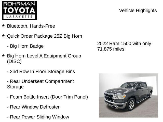2022 RAM 1500 Big Horn/Lone Star