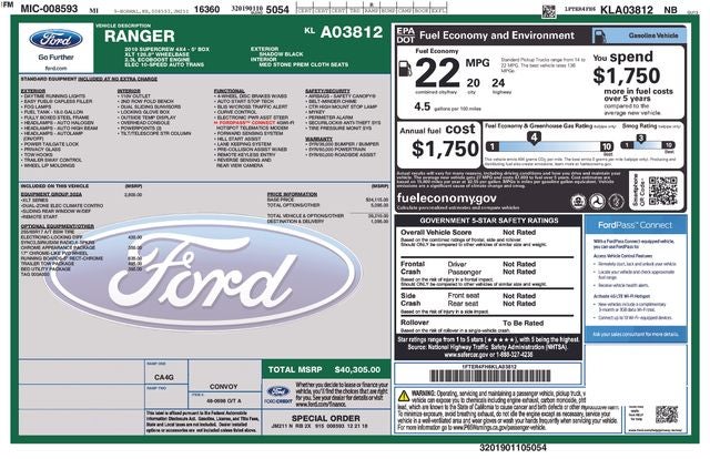 2019 Ford Ranger XLT