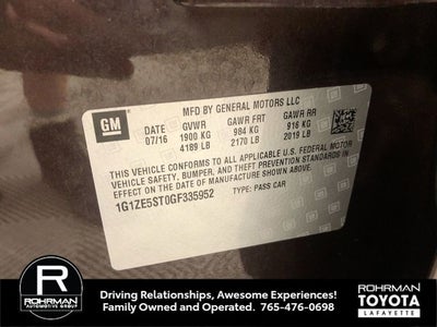 2016 Chevrolet Malibu LT 1LT