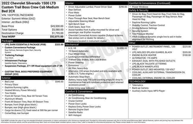2022 Chevrolet Silverado LTD Custom Trail Boss
