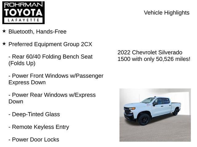 2022 Chevrolet Silverado LTD Custom Trail Boss