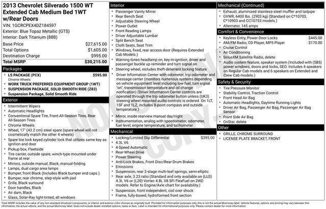 2013 Chevrolet Silverado Work Truck