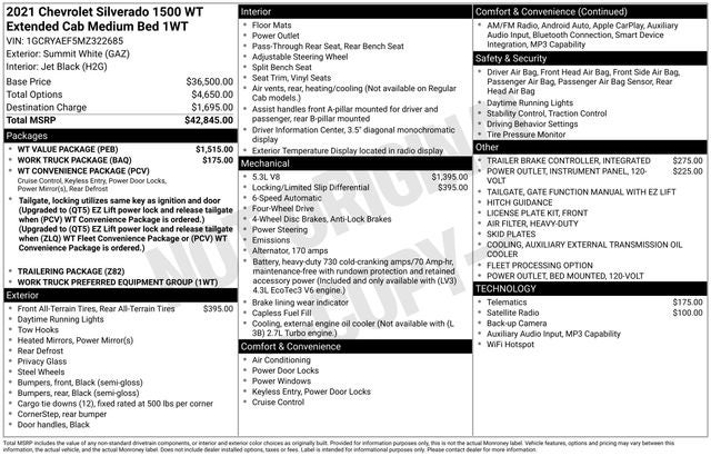 2021 Chevrolet Silverado WT