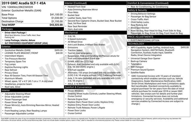 2019 GMC Acadia SLT-1