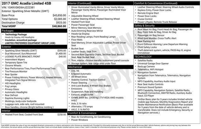 2017 GMC Acadia Limited