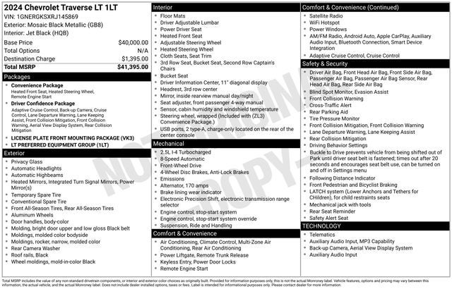 2024 Chevrolet Traverse LT 1LT