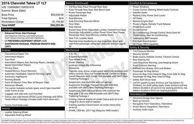 2016 Chevrolet Tahoe LT