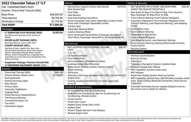 2022 Chevrolet Tahoe LT