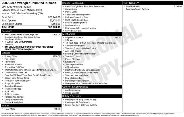 2007 Jeep Wrangler Unlimited Rubicon