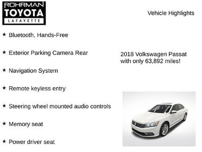 2018 Volkswagen Passat V6 SEL Premium