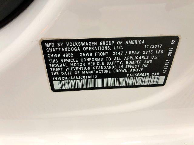 2018 Volkswagen Passat V6 SEL Premium