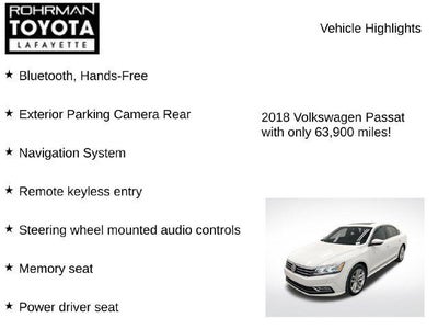 2018 Volkswagen Passat V6 SEL Premium