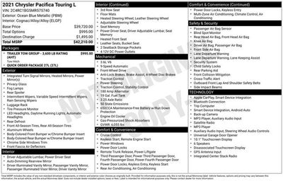 2021 Chrysler Pacifica Touring L