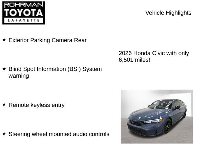 2026 Honda Civic Sport