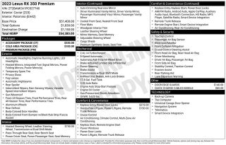 2023 Lexus RX 350 Premium