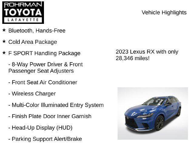 2023 Lexus RX 350 F Sport Handling
