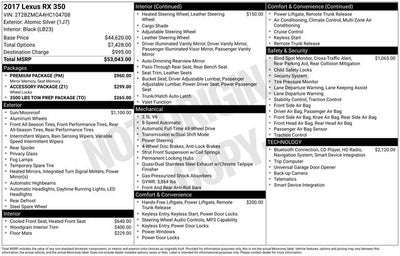 2017 Lexus RX 350 350