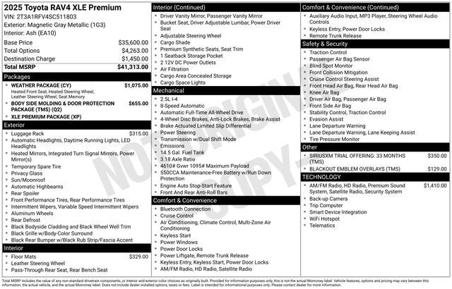2025 Toyota RAV4 XLE Premium