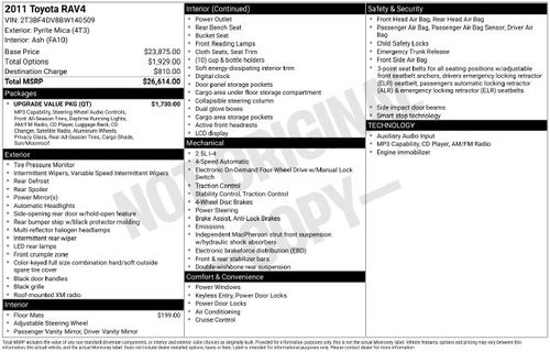 2011 Toyota RAV4 Base
