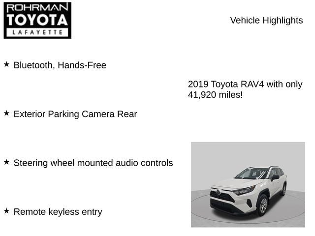 2019 Toyota RAV4 LE