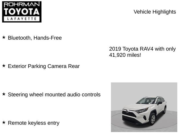2019 Toyota RAV4 LE