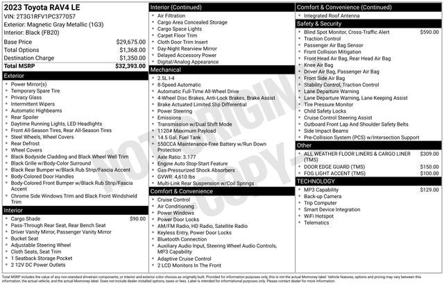 2023 Toyota RAV4 LE