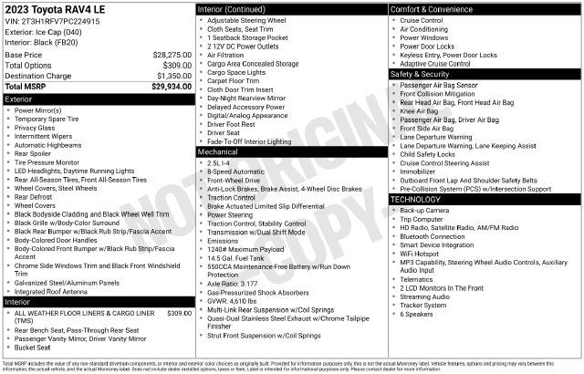 2023 Toyota RAV4 LE