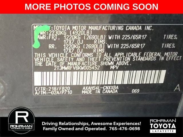 2019 Toyota RAV4 Hybrid LE