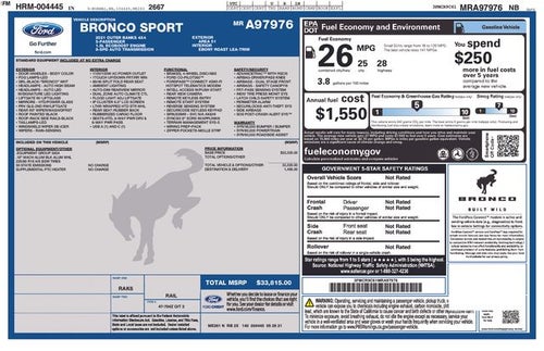 2021 Ford Bronco Sport Outer Banks