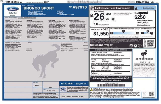 2021 Ford Bronco Sport Outer Banks