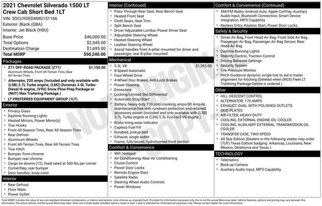 2021 Chevrolet Silverado LT LT1