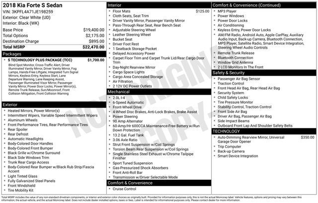 2018 Kia Forte S