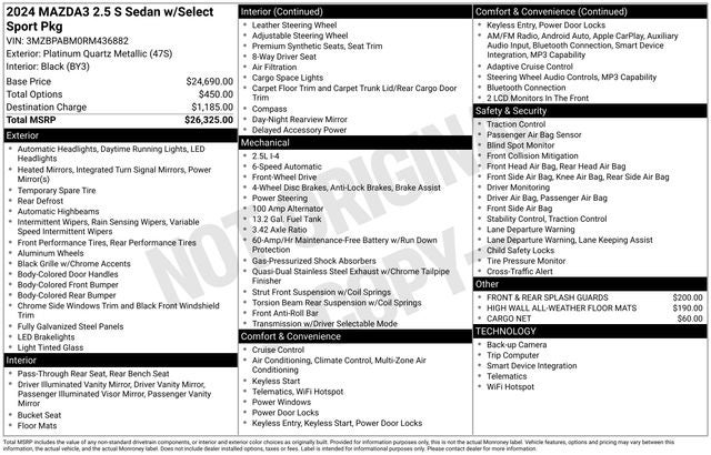2024 Mazda Mazda3 2.5 S Select Sport