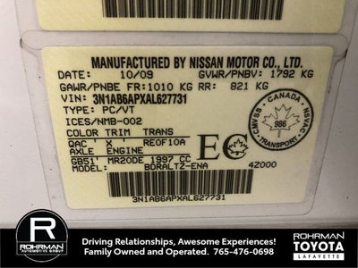 2010 Nissan Sentra 2.0 S