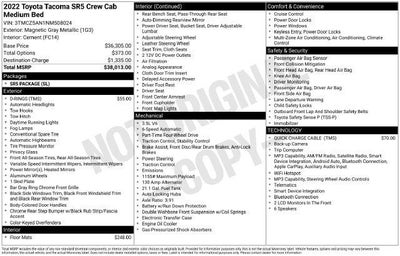 2022 Toyota Tacoma SR5 V6
