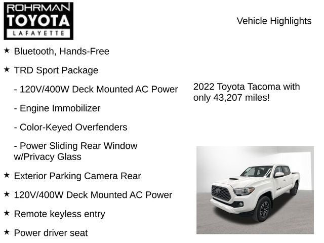 2022 Toyota Tacoma TRD Sport V6