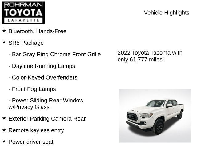 2022 Toyota Tacoma SR5 V6