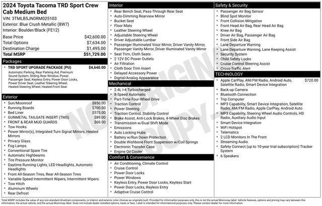 2024 Toyota Tacoma TRD Sport