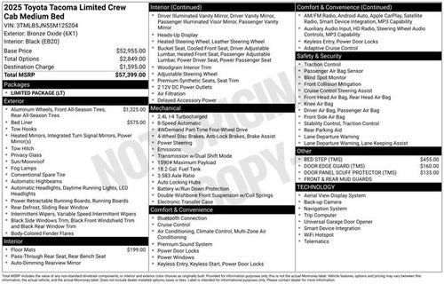 2025 Toyota Tacoma Limited