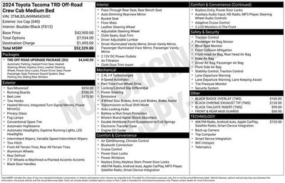 2024 Toyota TACOMA TRD OFFRD TRD Off-Road