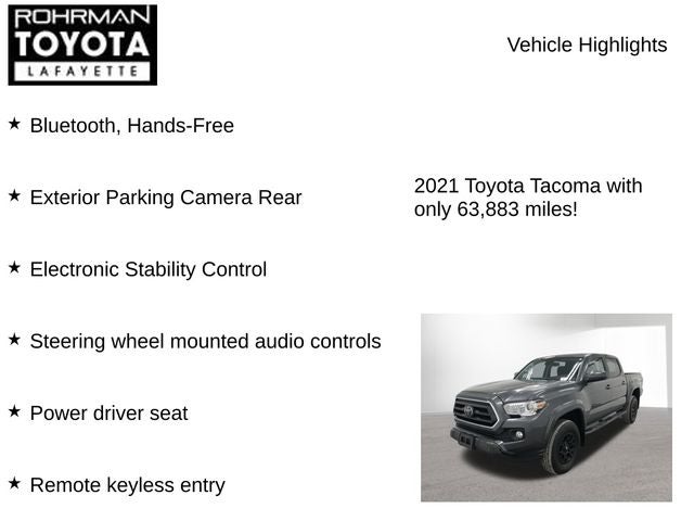 2021 Toyota TACOMA SR5 SR5 V6