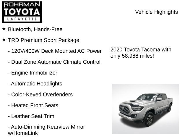 2020 Toyota Tacoma TRD Sport V6
