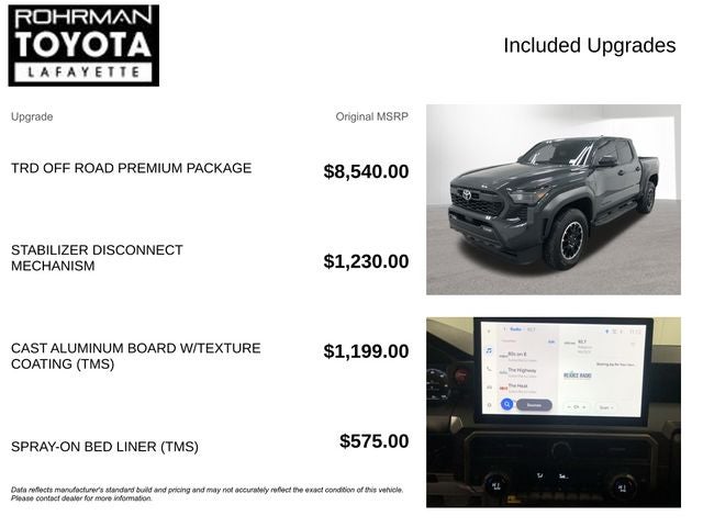 2024 Toyota TACOMA TRD OFFRD TRD Off Road