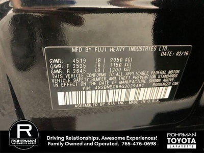 2016 Subaru Legacy 2.5i Premium