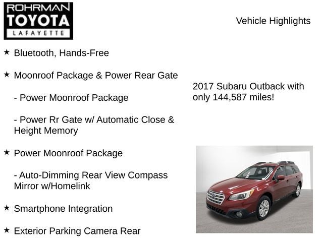 2017 Subaru Outback 2.5i Premium